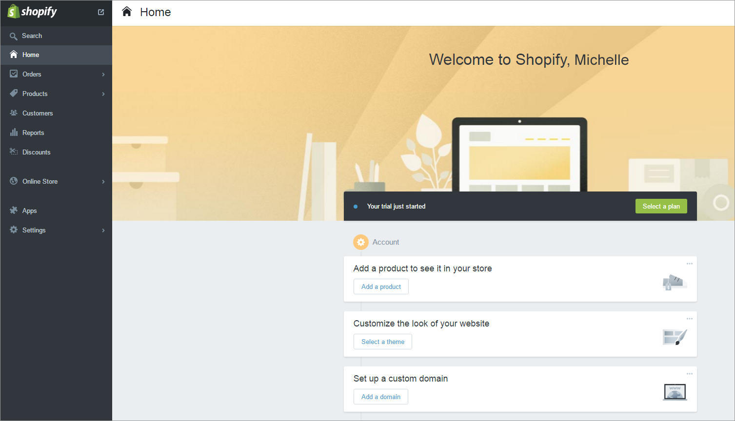 shopify login screen