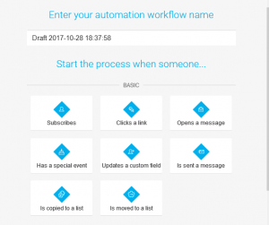 getresponse workflow creation