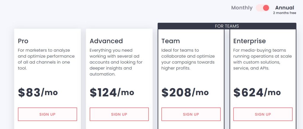 redtrack-pricing