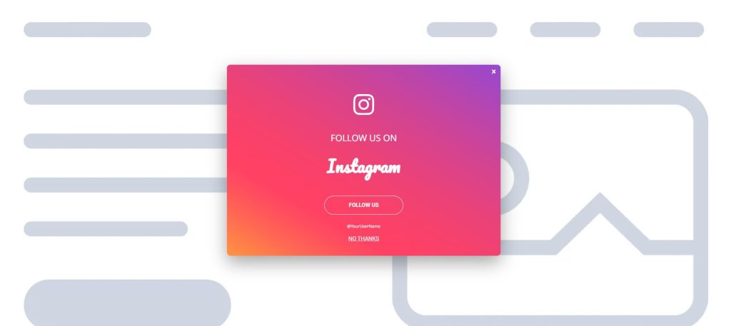 exit intent popup examples get more followers