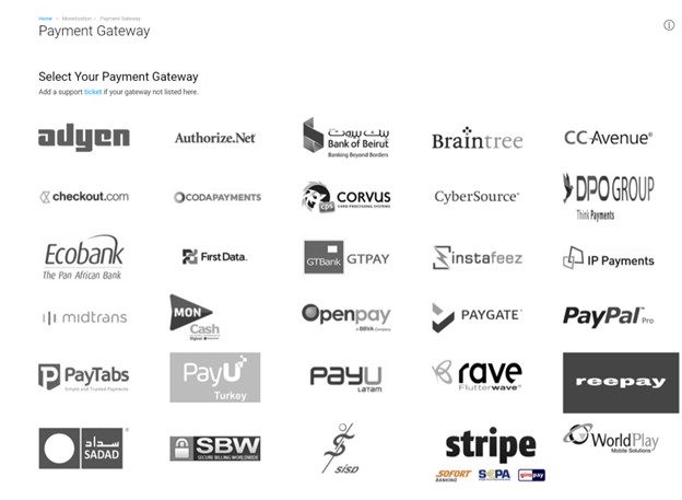 muvi one payment gateways