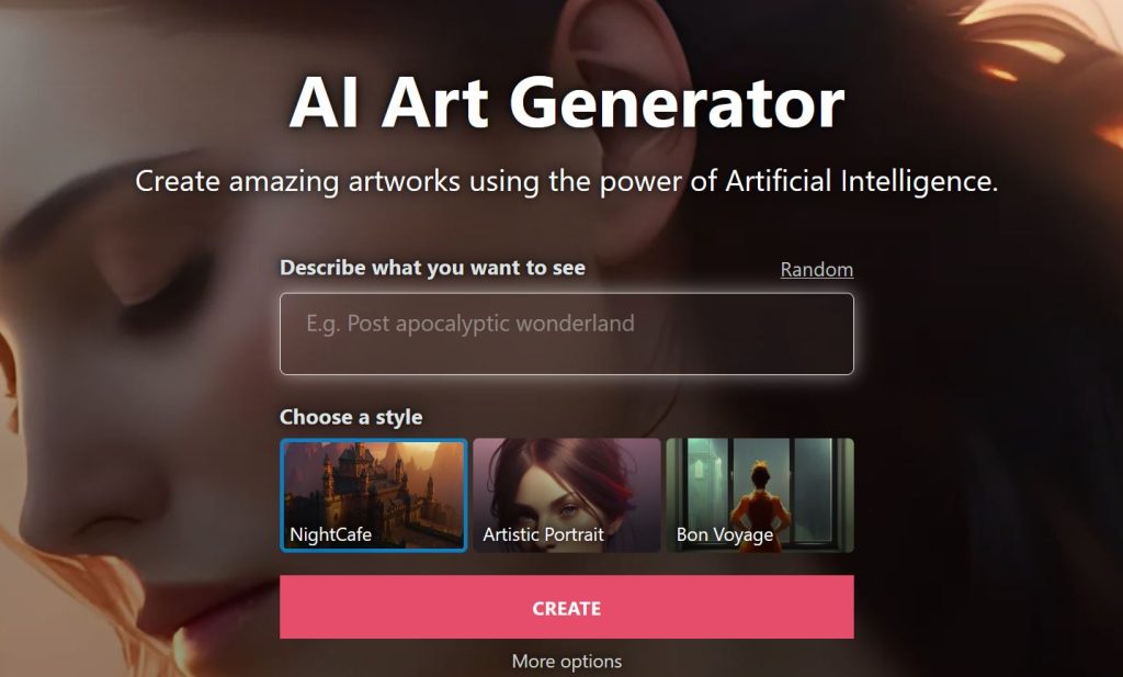 nightcafe art generator