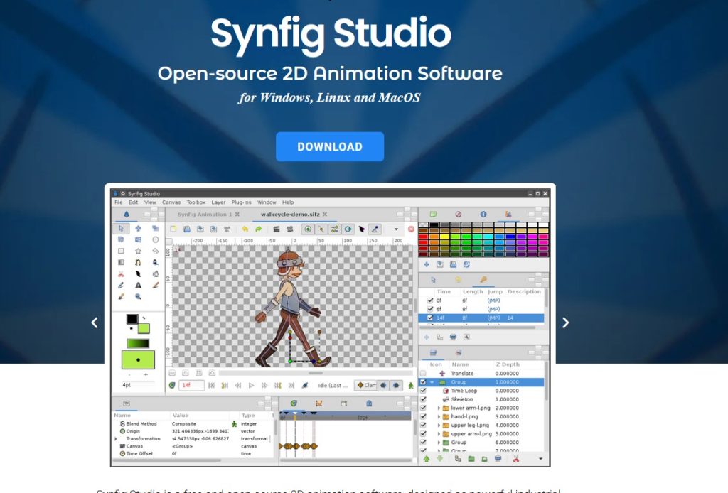 synfig studio animation software