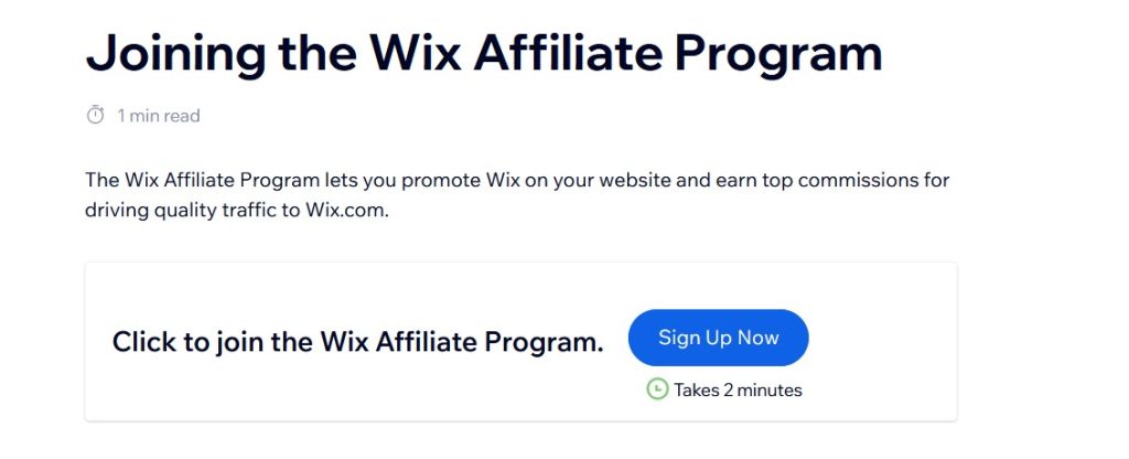 wix affiliate program