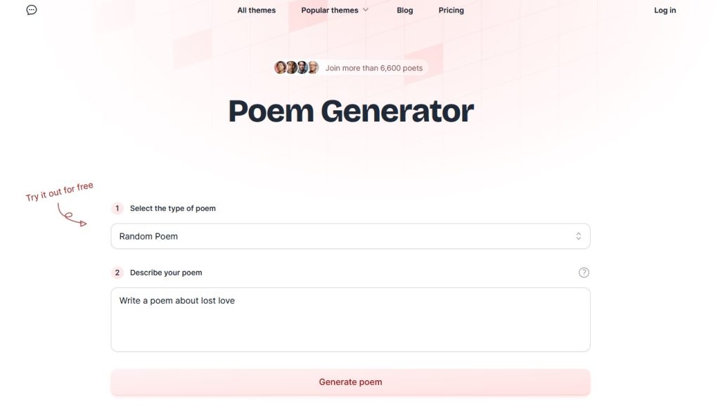 a poem generator