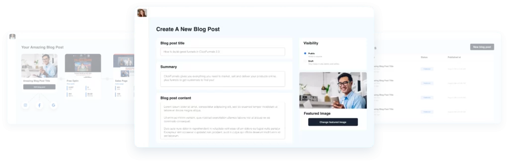 clickfunnels new blogging feature
