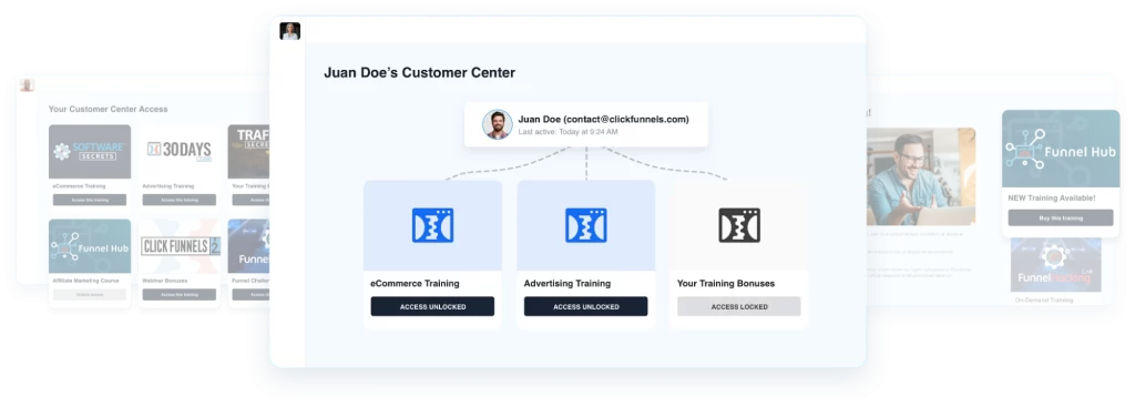 customer center clickfunnels