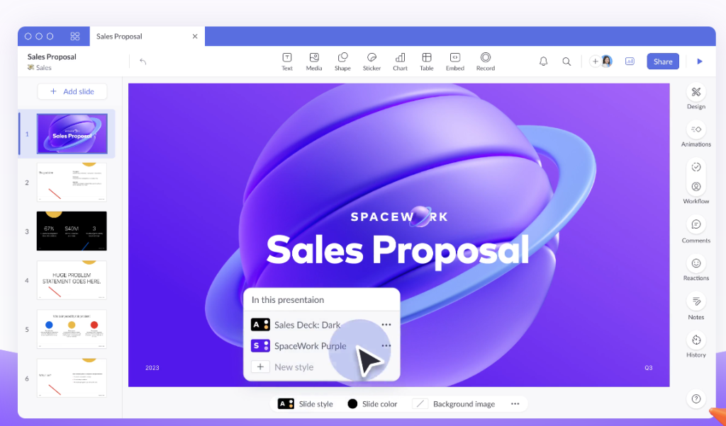 ai presentation maker for business 