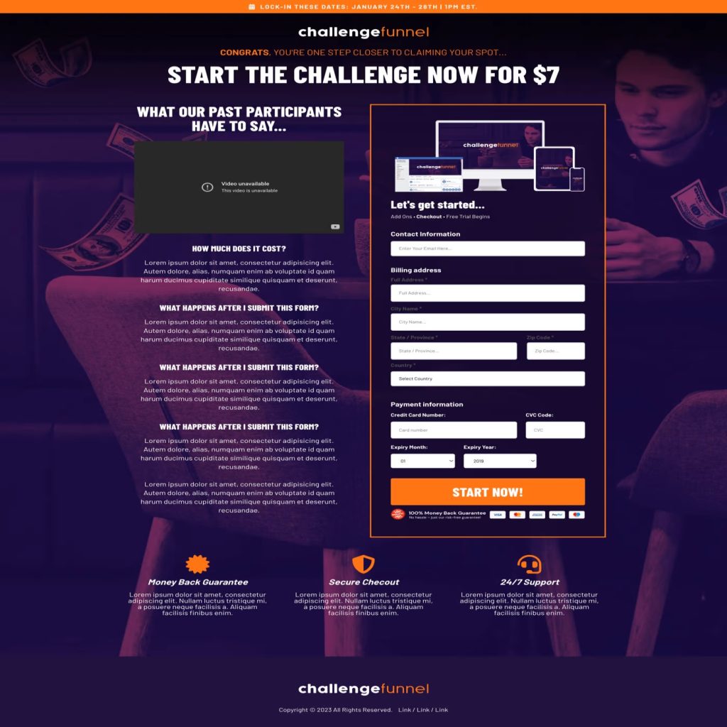 challenge-funnel CHECKOUT