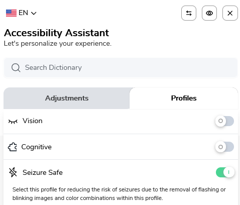 seizure safe accessibility widget