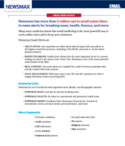 newsmax media kit for newsletters